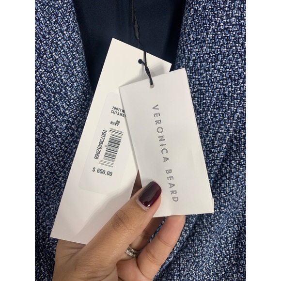 NWT Veronica Beard Navy Cutaway Blazer - Picture 10 of 12